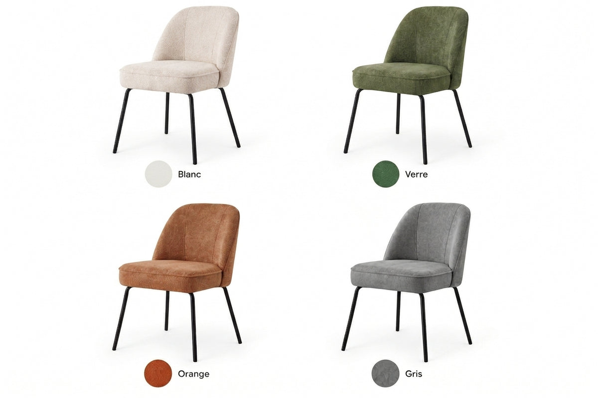 Chaises en velours