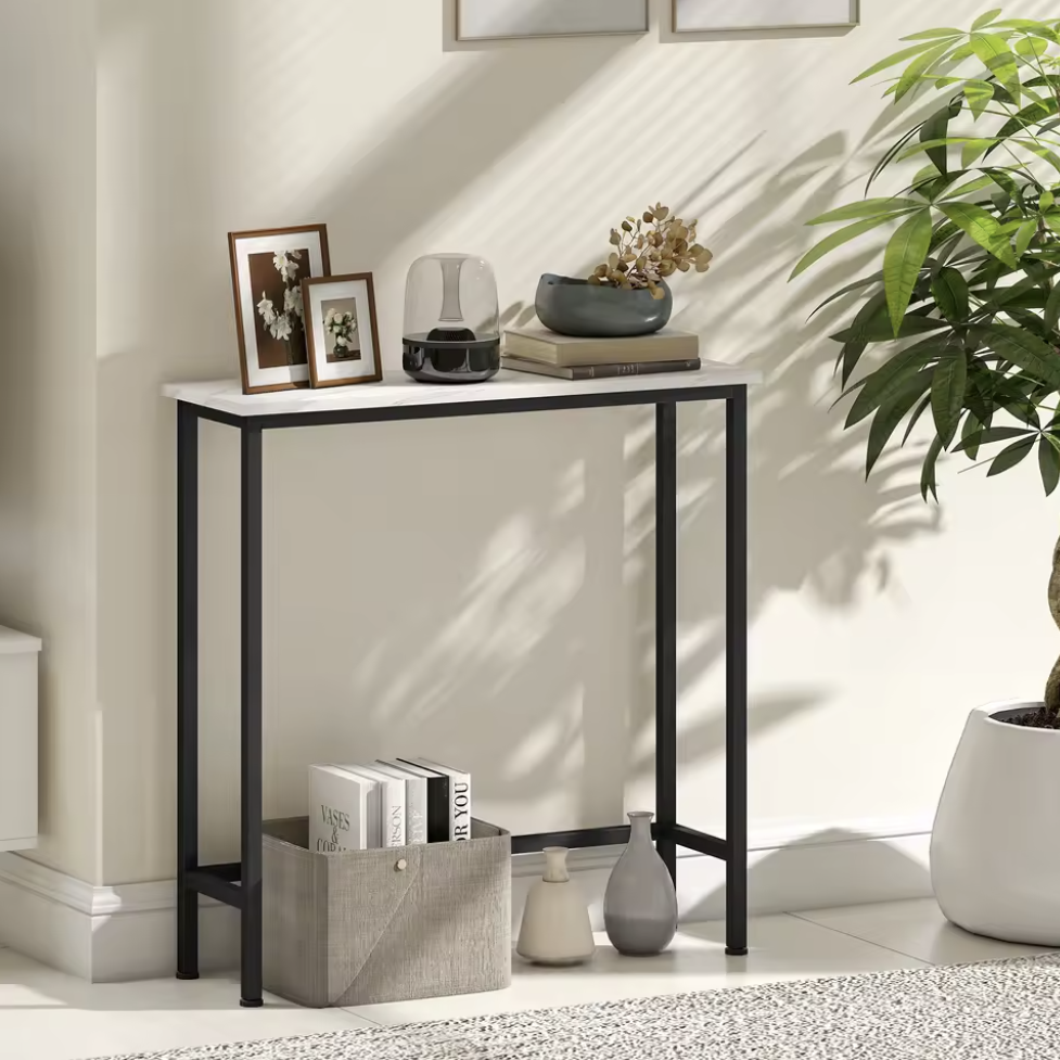 Console au style minimaliste en métal noir