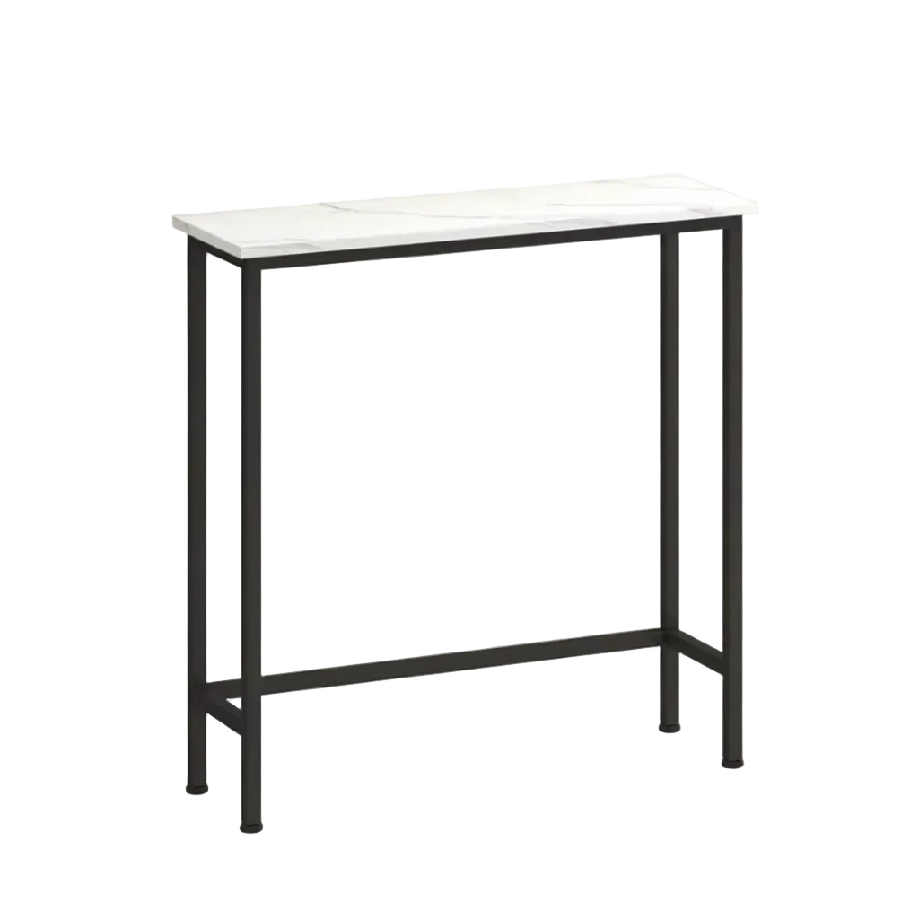 Console au style minimaliste en métal noir