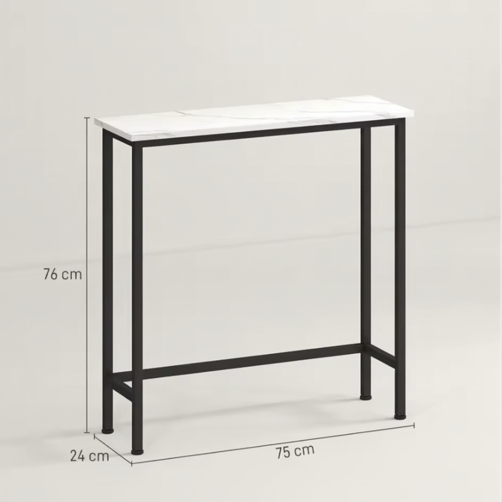 Console au style minimaliste en métal noir