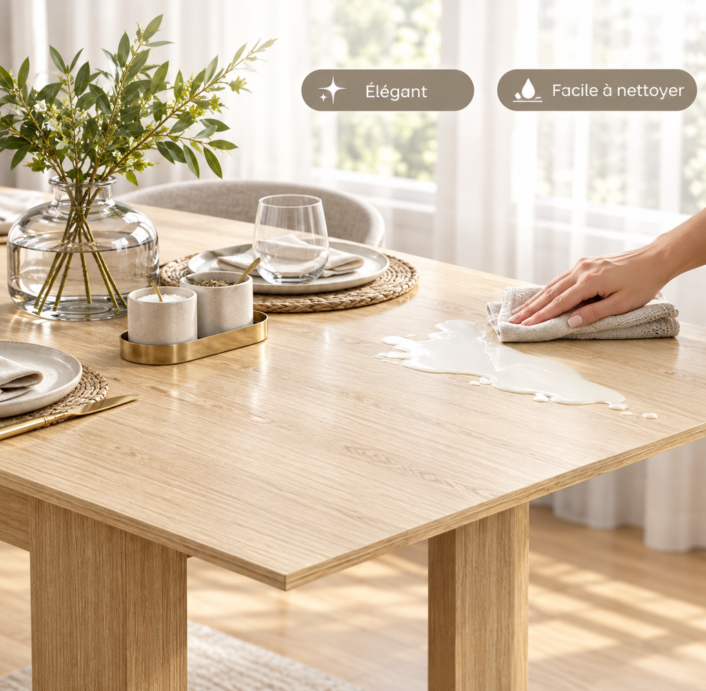 Table extensible couleur chêne 180 cm