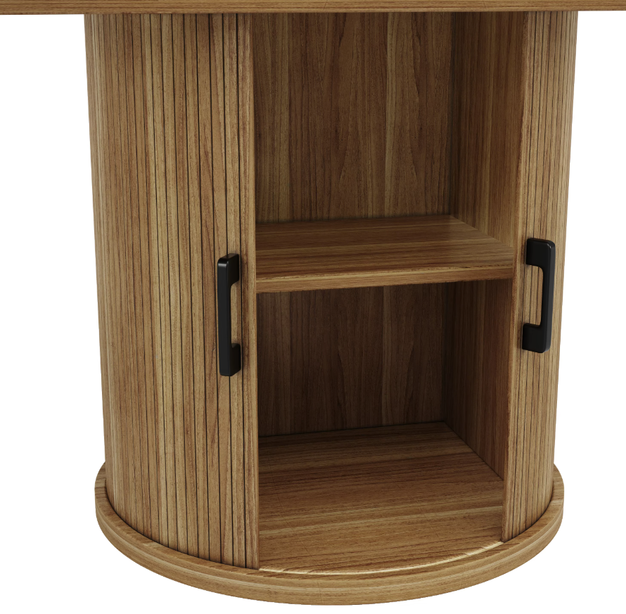 Table repas avec 2allonges placage chêne clair