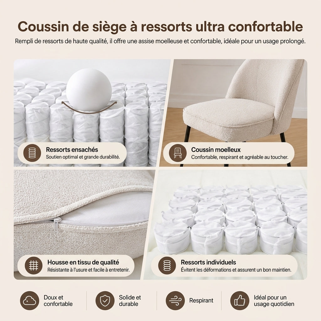 Chaises en velours