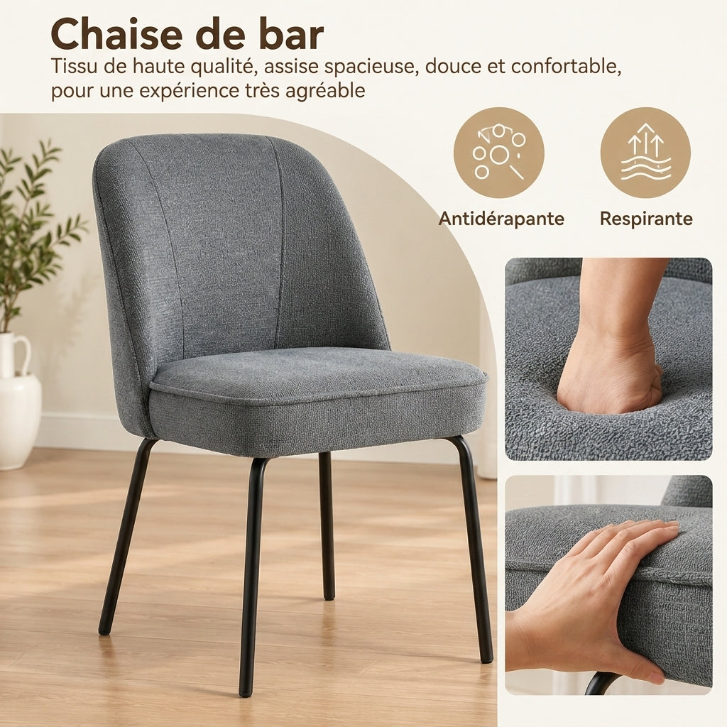 Chaises en velours