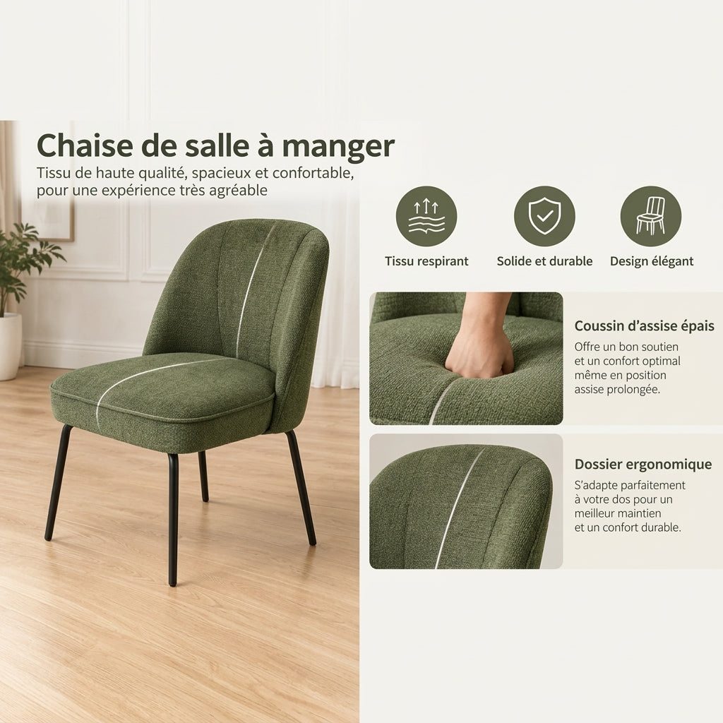 Chaises en velours