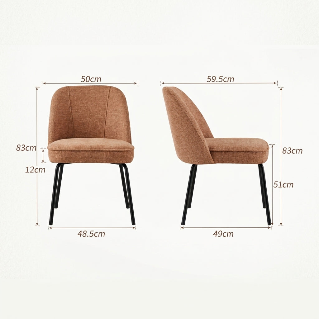 Chaises en velours