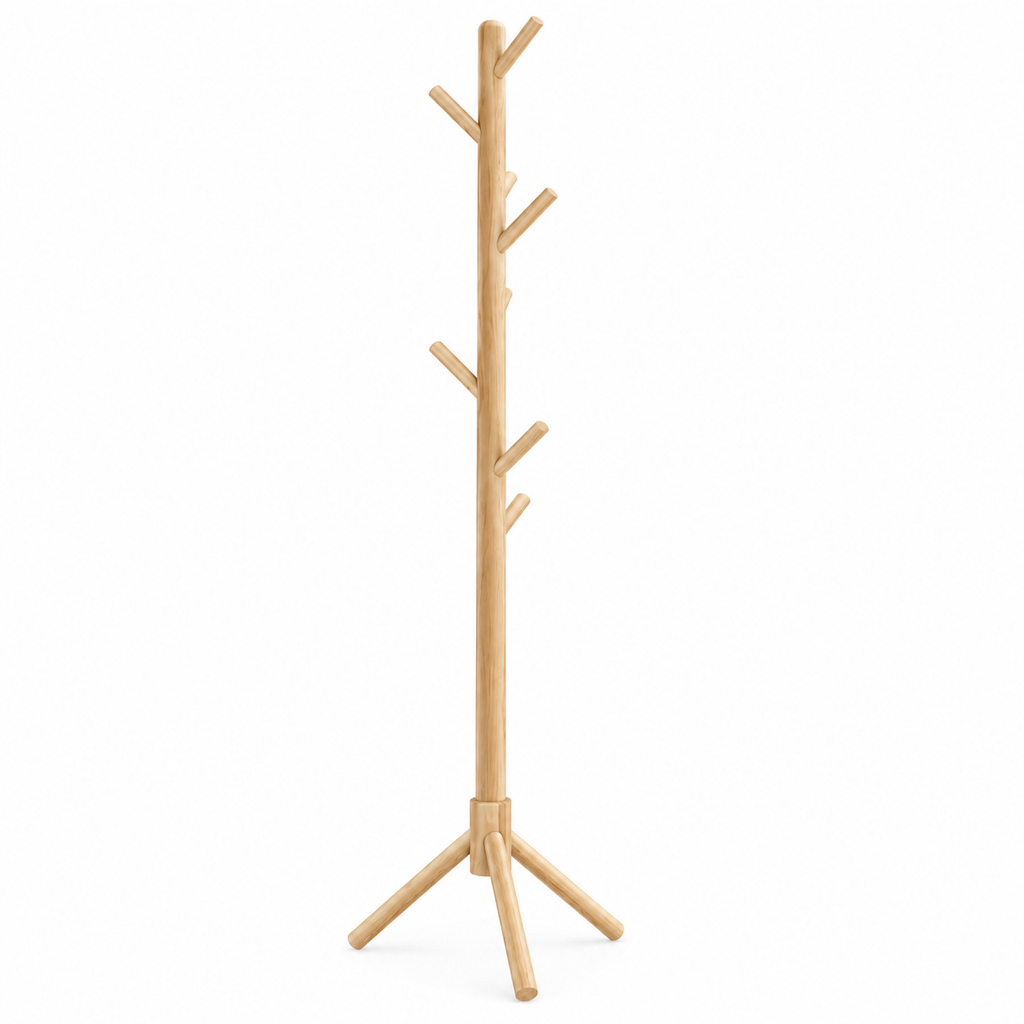 Porte-manteau arbre en bois de mangrove teinté