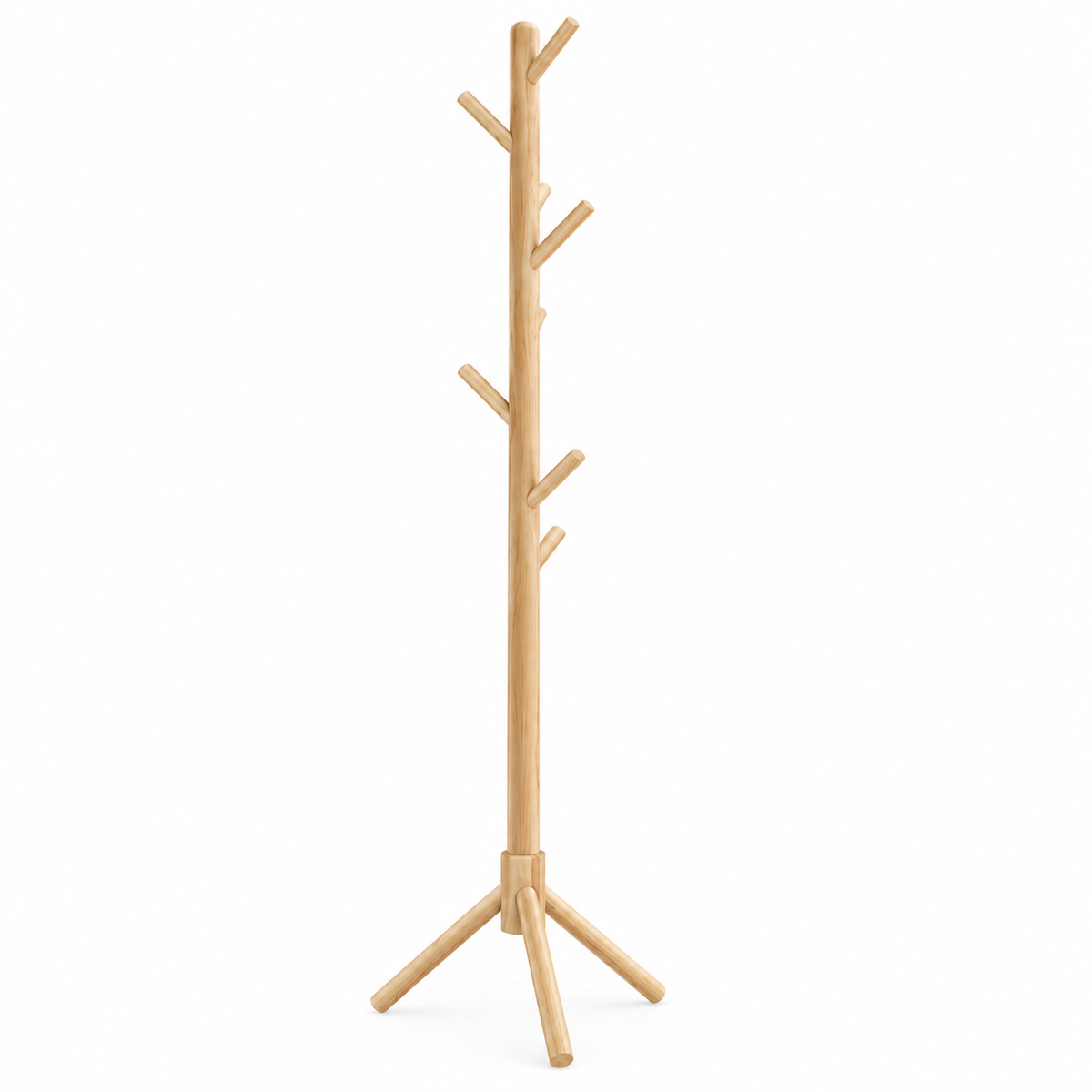 Porte-manteau arbre en bois de mangrove teinté