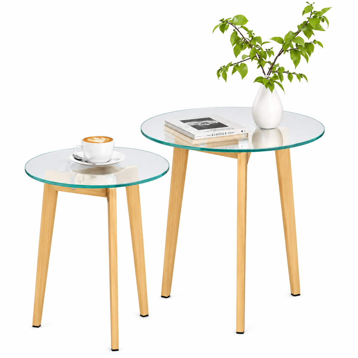 Table basse gigogne en verre