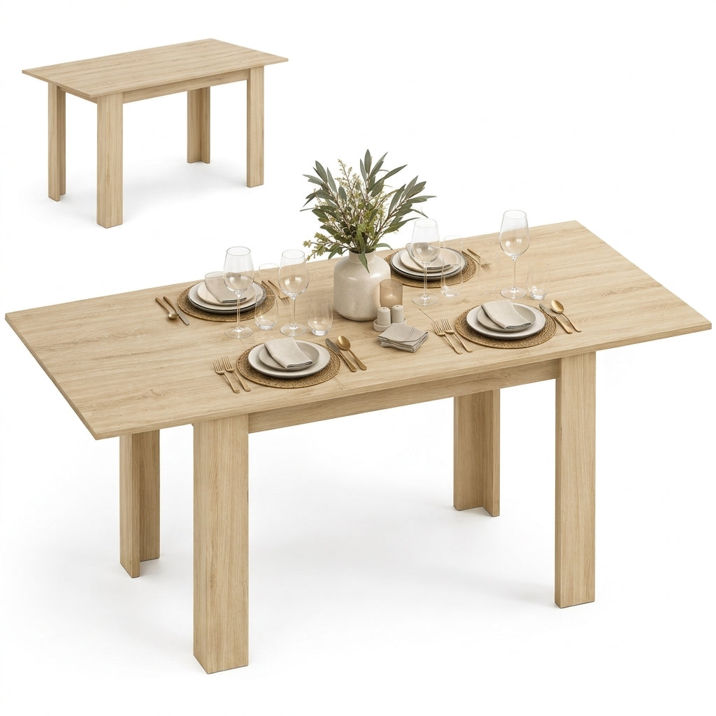 Table extensible couleur chêne 180 cm