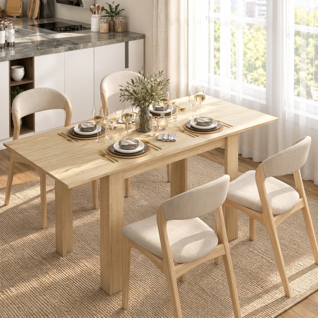 Table extensible couleur chêne 180 cm