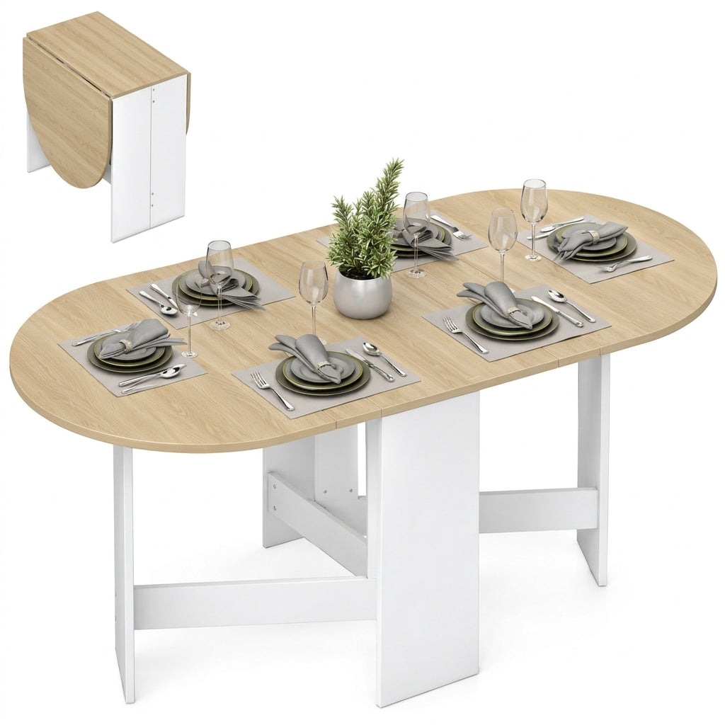 Table à manger ovale pliante