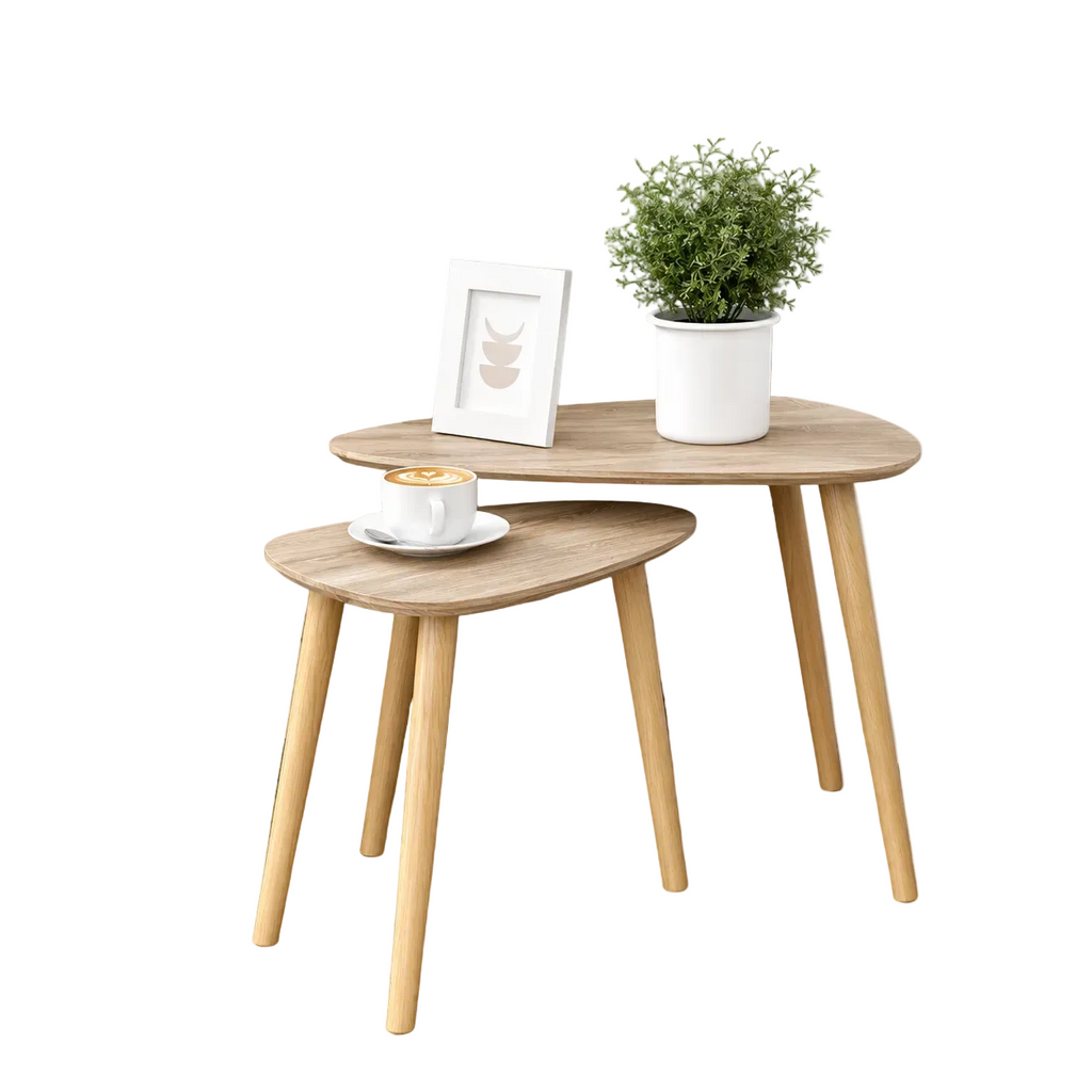 Tables basses gigognes style Scandinave en bois de pin